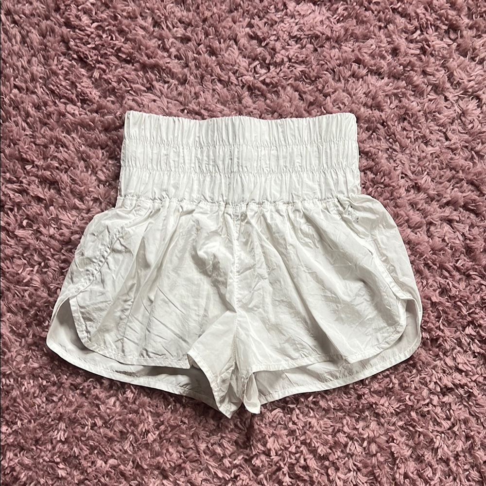 Free People “The Way Home” Women's White High-Waisted Shorts